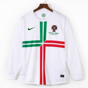 f34e13bc08d378a08530b29065728580.jpg Koszulka Portugalia Wyjazdowa 2011-2012 Długie Rękawy Retro