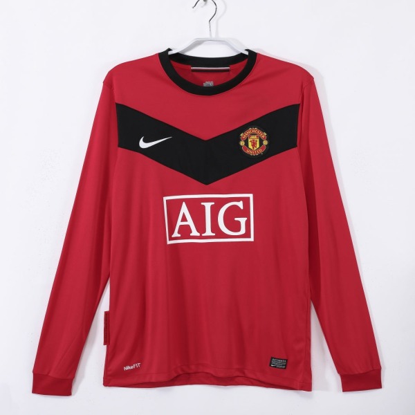 Koszulka Manchester United Domowa 2010 Długi Rękaw