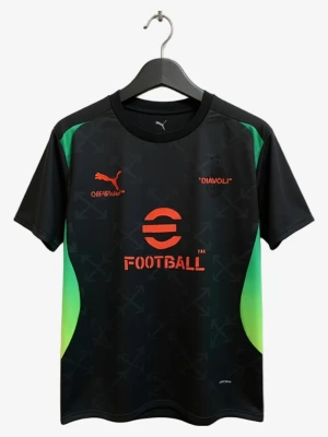 maillot-concept-ac-milan-edition-off-white-noir-gris-2025-2026 studio v12 Koszulka Concept AC Milan Edycja Off-White Czarno-Szara 2025-2026