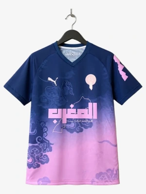 maillot-concept-maroc-edition-blue-rose-2025-2026 studio v12 Koszulka Concept Maroko Edycja Niebiesko-Różowa 2025-2026