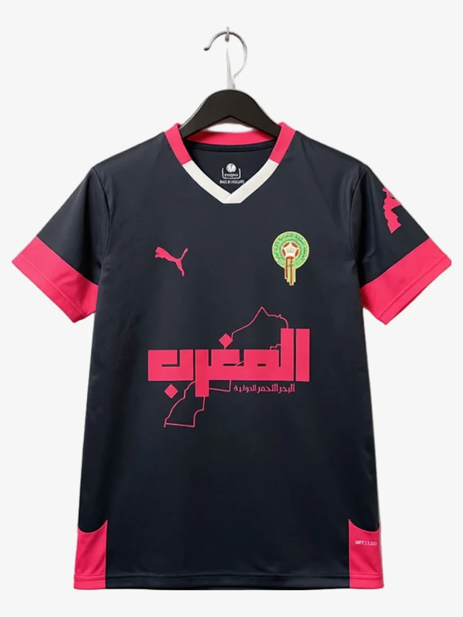 maillot-concept-maroc-edition-noirrose-2025-2026 studio v12 Koszulka Concept Maroko Edycja Czarno-Różowa 2025-2026