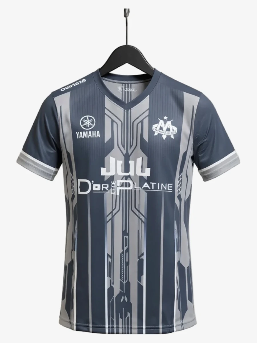 maillot-om-x-jul-grey-2025-2026 studio v12 Koszulka OM X Jul Grey 2025-2026