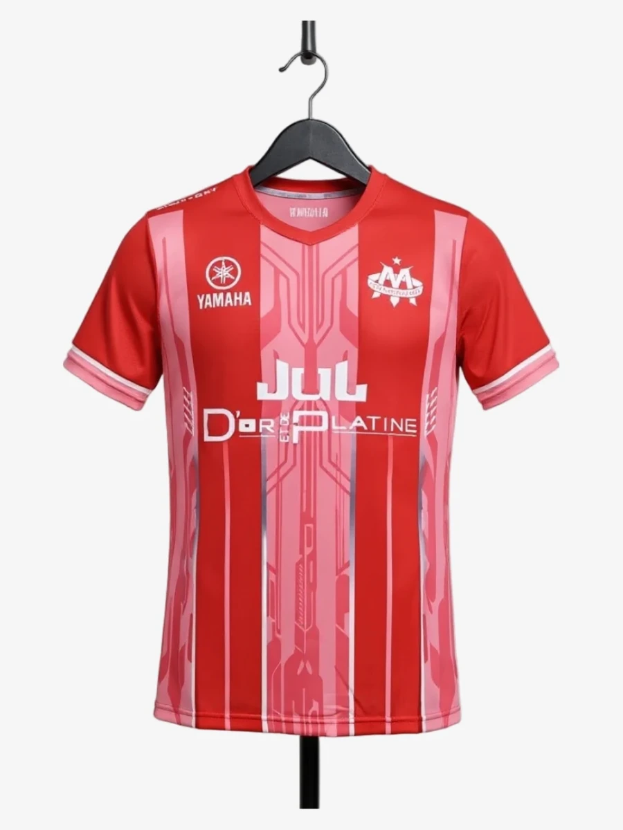 maillot-om-x-jul-rouge-2025-2026 studio v12 Koszulka OM X Jul Rouge 2025-2026